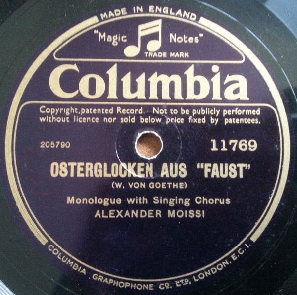 lataa albumi Alexander Moissi - Osterglocken Aus Faust Novemberwind
