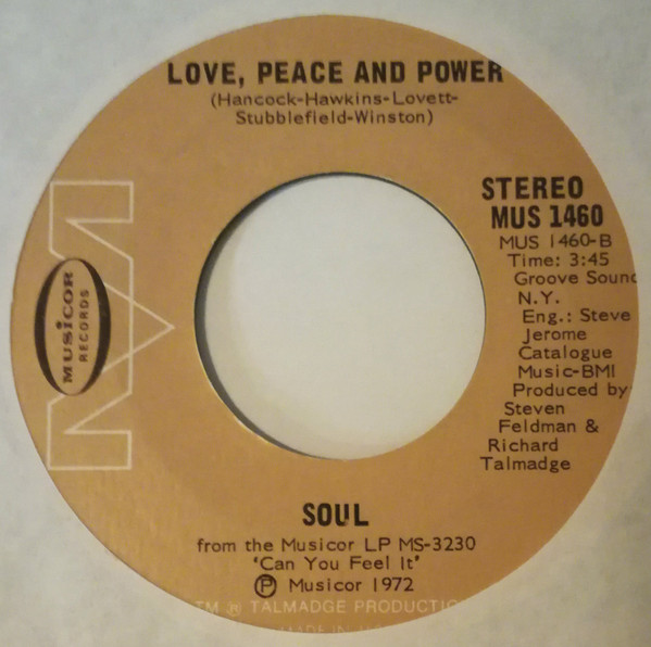 descargar álbum Soul - Can You Feel It Love Peace And Power