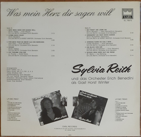 ladda ner album Sylvia Reith, Orchester Erich Benedini - Was Mein Herz Dir Sagen Will