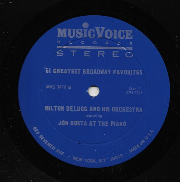 baixar álbum Milton DeLugg And His Orchestra Featuring Jon Costa - 51 Greatest Broadway Favorites