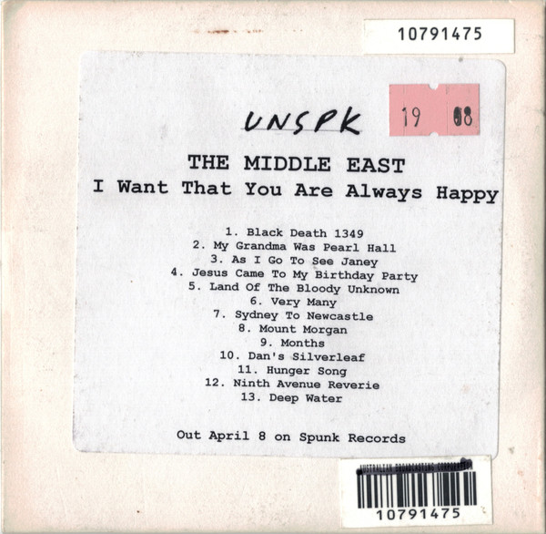 télécharger l'album The Middle East - I Want That You Are Always Happy