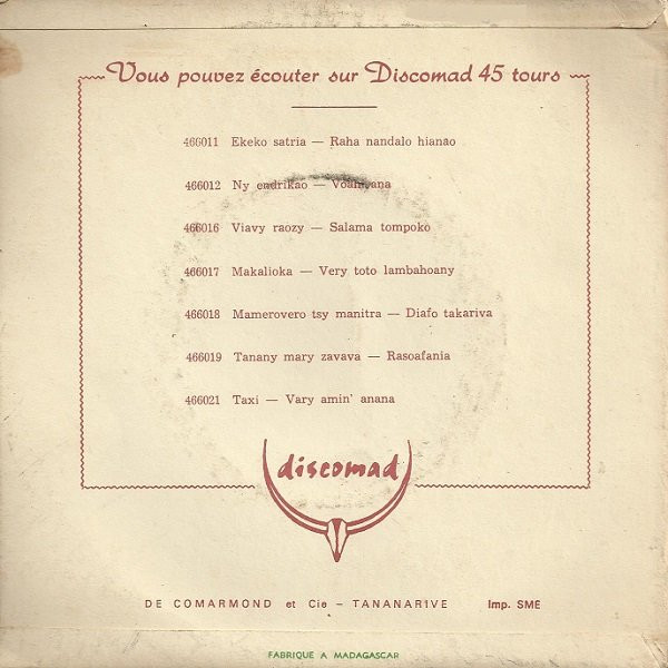 baixar álbum Freddy Ranarison Et Son Ensemble - Viavy Raozy Marisika