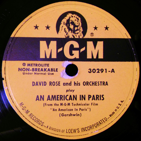 David Rose And His Orchestra - An American In Paris / Liza (All