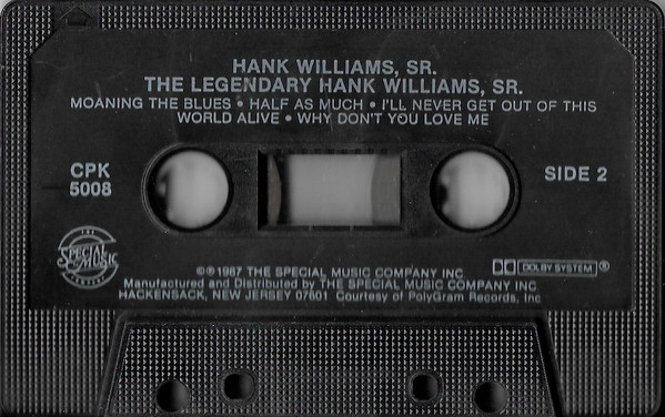 Album herunterladen Hank Williams, Sr - The Legendary Hank Williams Sr