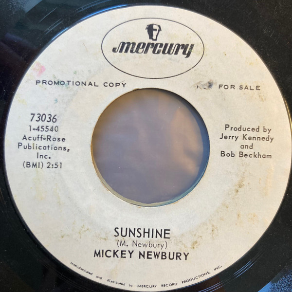 Mickey Newbury - Sunshine | Releases | Discogs