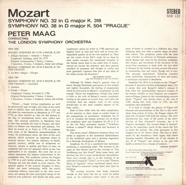 télécharger l'album Mozart, The London Symphony Orchestra, Maag - Symphony No 38 K504 Prague