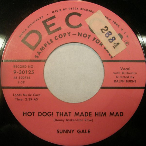 télécharger l'album Sunny Gale - Hot Dog That Made Him Mad Welcome To My Heart