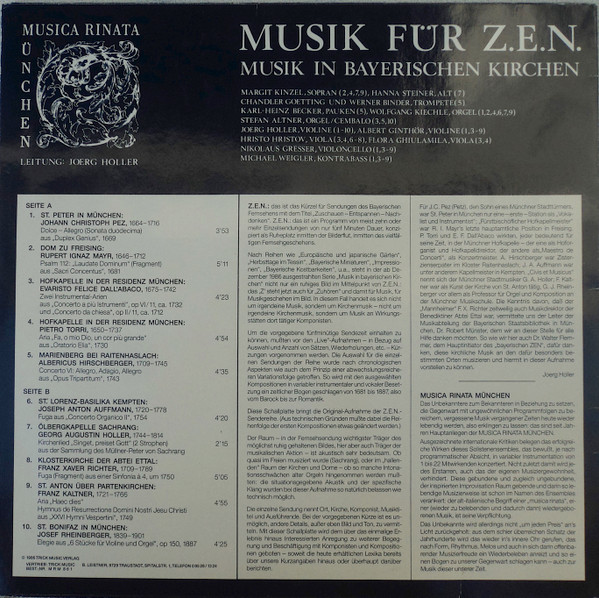 lataa albumi Musica Rinata - Musik Für ZEN Musik In Bayerischen Kirchen