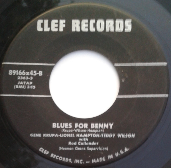 Album herunterladen Gene Krupa Lionel Hampton Teddy Wilson with Red Callender - Moonglow Blues For Benny