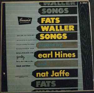 Earl Hines - Fats Waller Songs album cover
