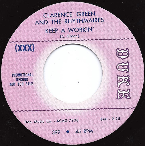 télécharger l'album Clarence Green And The Rhythmaires - Keep A Workin