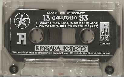 lataa albumi Brygada Kryzys - Live In Remont 13 Gruдnia 93
