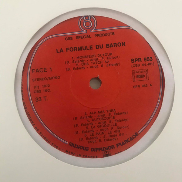 La Formule Du Baron – La Formule Du Baron (1971, Vinyl) - Discogs