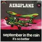 Cover of September In The Rain / It's So Better, 1972-01-00, Vinyl