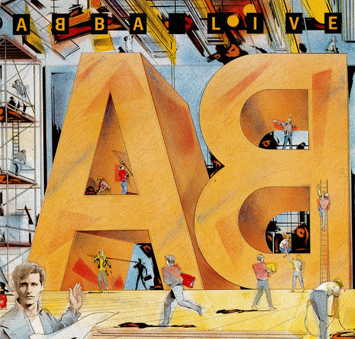 Обложка конверта виниловой пластинки ABBA - Live