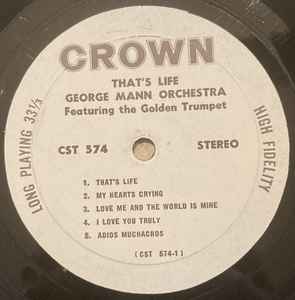 George Mann Orchestra - That's Life album cover