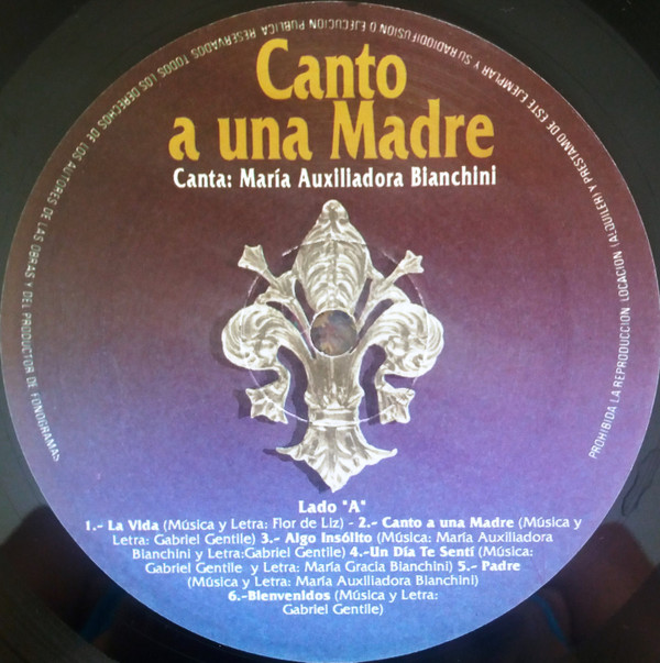 last ned album Maria Auxiliadora Bianchini - Canto A Una Madre