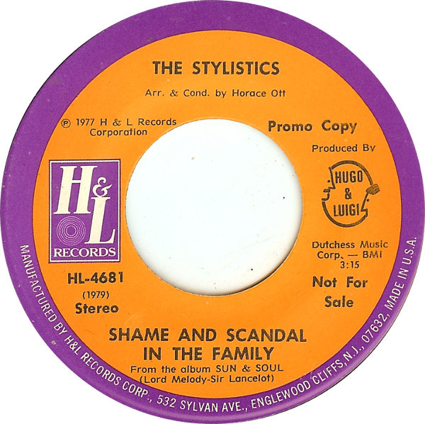 The Stylistics – Shame And Scandal In The Family (1977, Vinyl