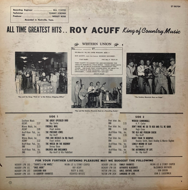 descargar álbum Roy Acuff - King Of Country Music