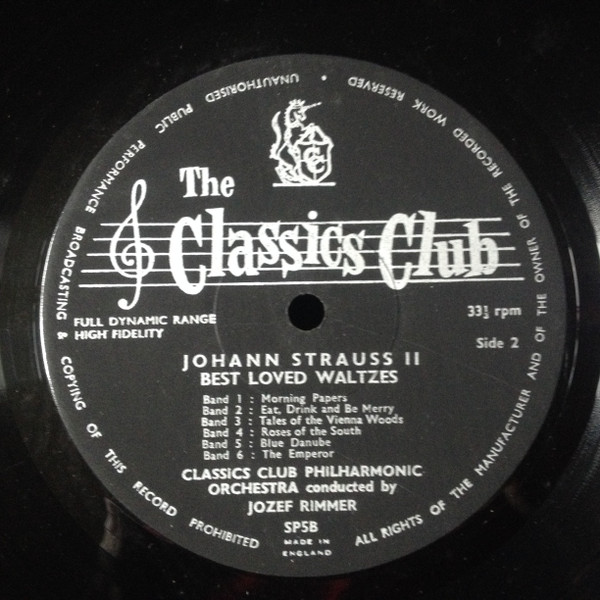 last ned album Classics Club Philharmonic Orchestra - Johann Strauss II Best Loved Waltzes
