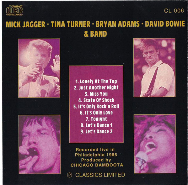 last ned album Various - Mick Jagger Tina Turner Bryan Adams David Bowie Band Lonely At The Top