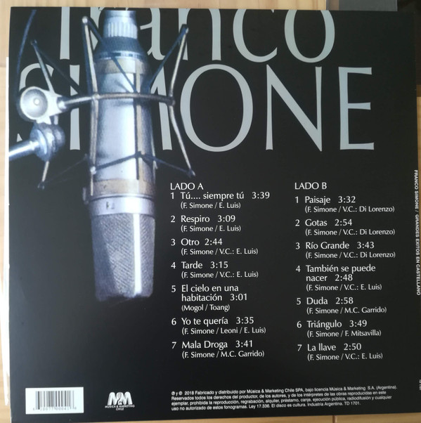 descargar álbum Franco Simone - Grandes Exitos en Castellano