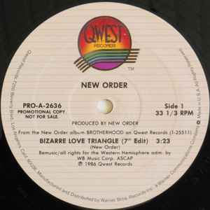 New Order - Bizarre Love Triangle album cover