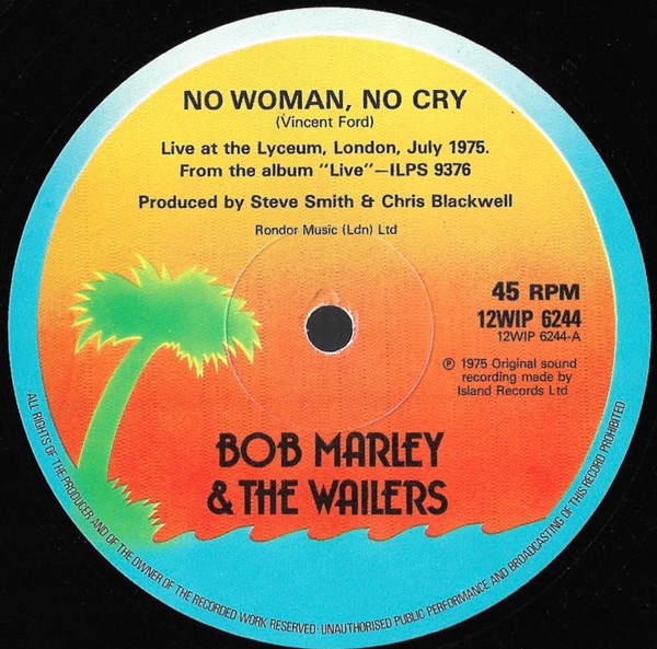 Bob Marley & The Wailers No Woman, No Cry UK 12 vinyl single (12