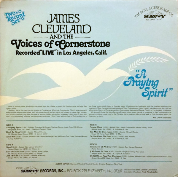 Album herunterladen James Cleveland And The Voices Of Cornerstone - A Praying Spirit Recorded Live In Los Angeles Calif