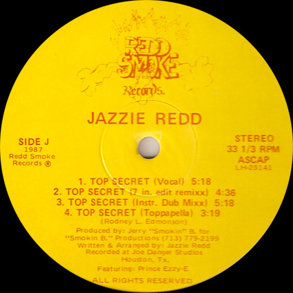 Jazzie Redd – Top Secret (1987, Vinyl) - Discogs