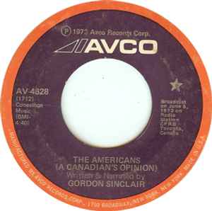 Gordon Sinclair - The Americans (A Canadian's Opinion) album cover