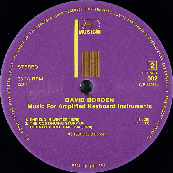 last ned album David Borden - Music For Amplified Keyboard Instruments
