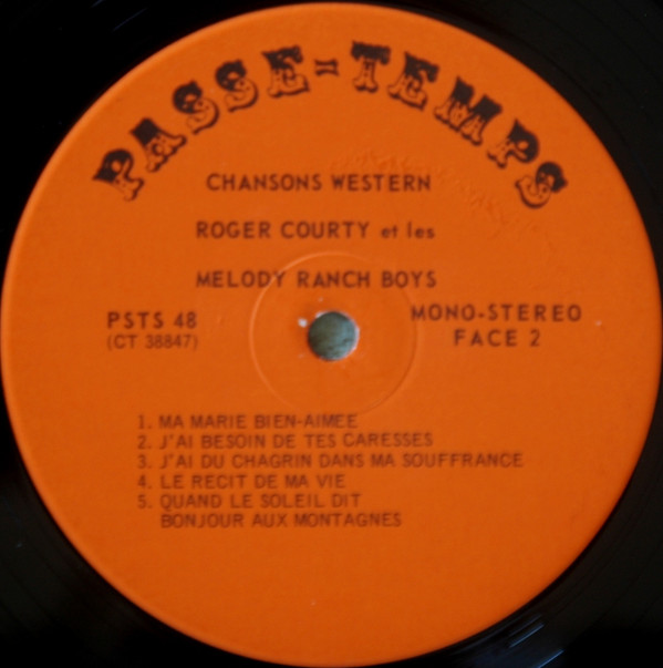 last ned album Roger Courty Et Les Melody Ranch Boys - Chansons Western