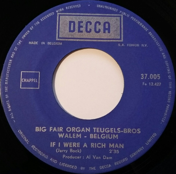 baixar álbum Big Fair Organ Teugels Bros - The Last Waltz If I Were A Rich Man