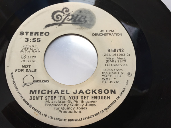 Michael Jackson Off the Wall l, Don’t stop ‘till you get Enough by Quincy  Jones 35745 record 1979