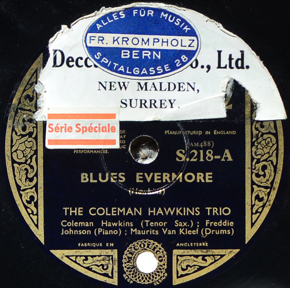 Coleman Hawkins: Tenor Saxophone, Front And Center : A Blog