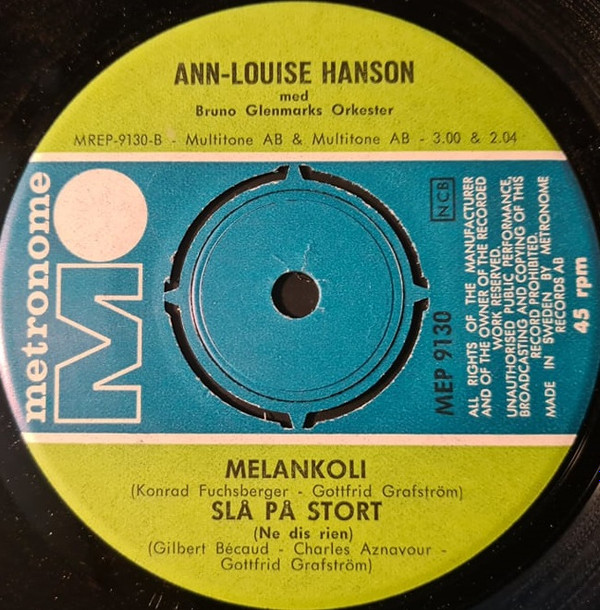 ladda ner album AnnLouise Hanson Med Bruno Glenmarks Orkester - Ann Louise