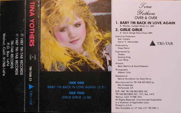 Tina Yothers – Over & Over (1987, Cassette) - Discogs