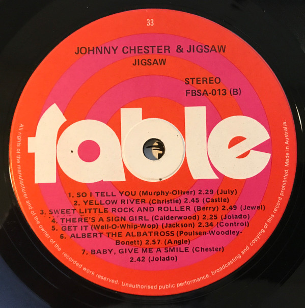 last ned album Johnny Chester & Jigsaw - Johnny Chester Jigsaw