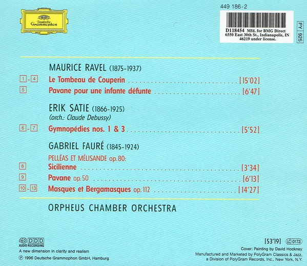 baixar álbum Orpheus Chamber Orchestra, Satie, Ravel, Fauré - Pavane