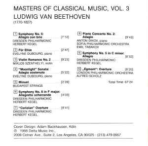 Ludwig van Beethoven - Masters Of Classical Music, Vol.3: Beethoven