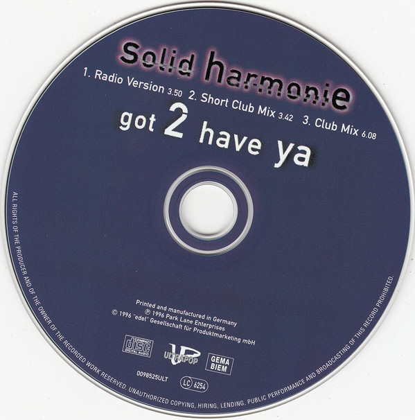 descargar álbum Solid HarmoniE - Got 2 Have Ya