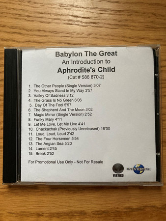 Aphrodite's Child – Babylon The Great - An Introduction To Aphrodite's Child  (2002