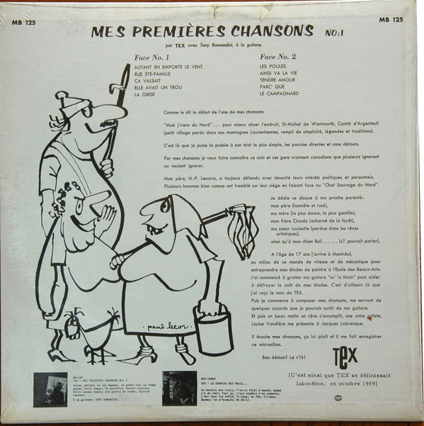 Tex - Mes Premières Chansons No. 1 | Disques London (MB-125) - 2