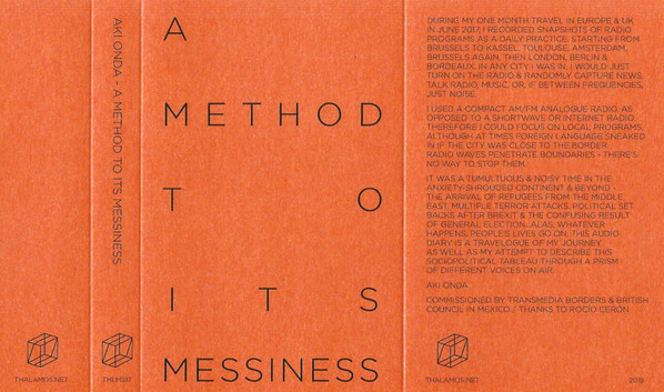 Aki Onda – A Method To Its Messiness (2019, Cassette) - Discogs