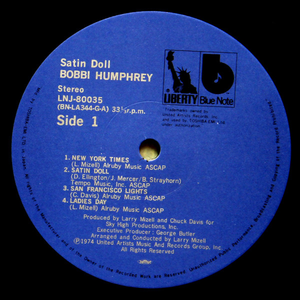 Bobbi Humphrey – Satin Doll (1974, Terre Haute Pressing, Vinyl