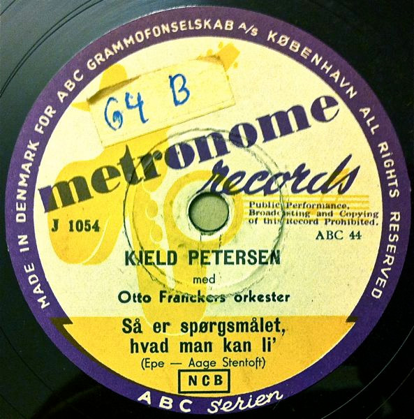 lataa albumi Kjeld Petersen Med Otto Franckers Orkester - Så Er Spørgsmålet Hvad Man Kan Li Her Er Vi Igen
