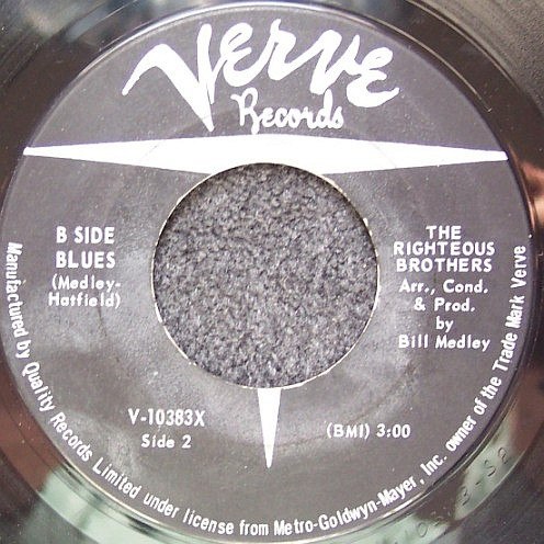 The Righteous Brothers - (You're My) Soul And Inspiration / B Side Blues | Verve Records (V-10383X) - 2