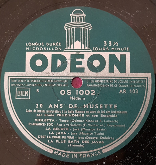 télécharger l'album Émile Prud'Homme Et Son Orchestre - 20 Ans De Musette
