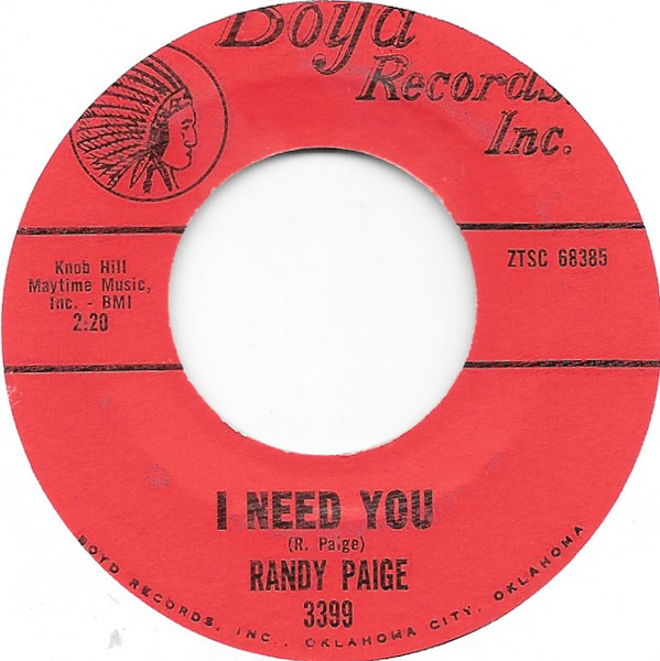 baixar álbum Randy Paige - I Need You Sweet Words And Tender Kisses